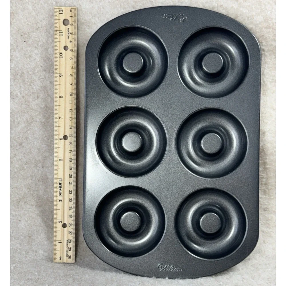 Pre-owned Wilson Donut Doughnut Bagel Cake Oven Baking Pan 6‎ Compartment Cavity